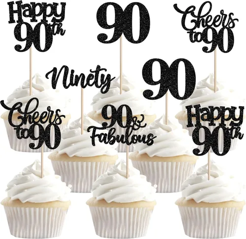 Vista 42 de 30 piezas de adornos para cupcakes de 12 cumpleaños feliz, brillantes doce, hola 12, felicitaciones a 12 años, adornos para cupcakes, 12