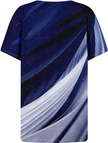 Vista 5 de Camisetas de manga corta con cuello cuadrado para mujer, blusas de trabajo informales de verano, tallas S-3XL