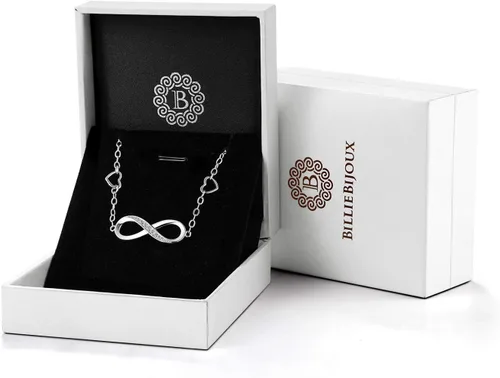 Vista 6 de Billie Bijoux Pulsera ajustable de plata de ley 925 con símbolo de amor infinito infinito para mujer