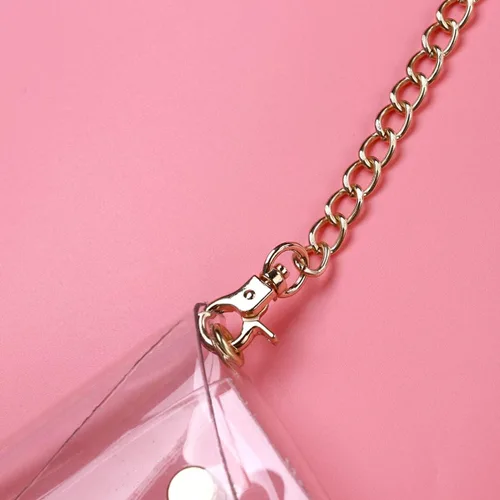 Vista 2 de BESTOYARD Bolso bandolera con correa de cadena para mujer, Transparente, Pvc