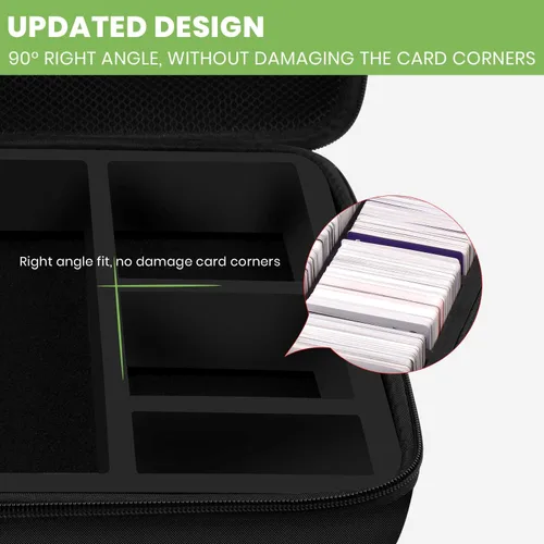 Vista 3 de ALKOO 2000+ Caja de almacenamiento de tarjetas coleccionables para tarjetas contra la humanidad, para MTG Large Capacity, Card Corner Protection