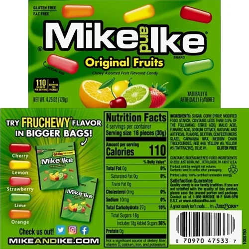 Vista 2 de Mike Ike - Caja de teatro de 4.25 onzas a granel (paquete de 6) – Jolly Joe's, Red Rageous, Berry Blast, Sour Watermelon, Original Fruit, Mega Mix