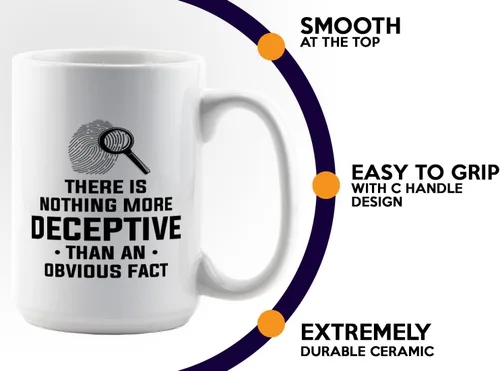 Vista 5 de Taza de café detective de 15 onzas, color blanco, no hay nada, oficial de policía, policía, patrulla, detective, policía, policía, policía, policía