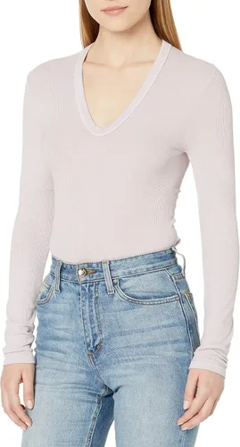 Vista 17 de Enza Costa Top de manga larga con cuello en U para mujer Negro