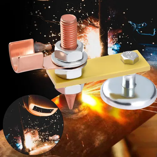 Vista 2 de Paquete de 2 herramientas de sujeción magnética de soldadura con 2 varillas conductoras, cabeza magnética de soldadura, fuerte magnetismo de succión
