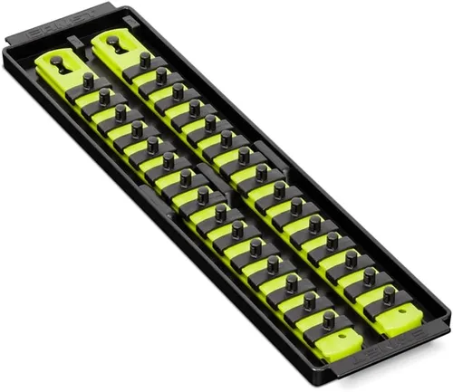 Vista 12 de Ernst Manufacturing, organizador de enchufes con rieles - Organizador de enchufes Socket Boss de 2 rieles de 1/2 pulgada con bloqueo giratorio, 13