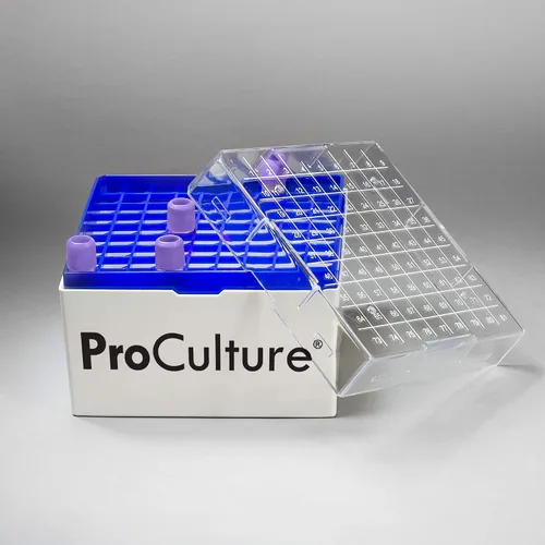 Vista 4 de SP Bel-Art ProCulture - Caja de almacenamiento de viales criogénicos; 25 lugares, para viales de 0.0-0.1 fl oz (paquete de 8) (F18849-0000)