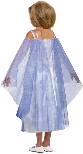 Vista 2 de Disney Frozen 2 - Disfraz de Elsa para niñas, vestido clásico y traje de capa