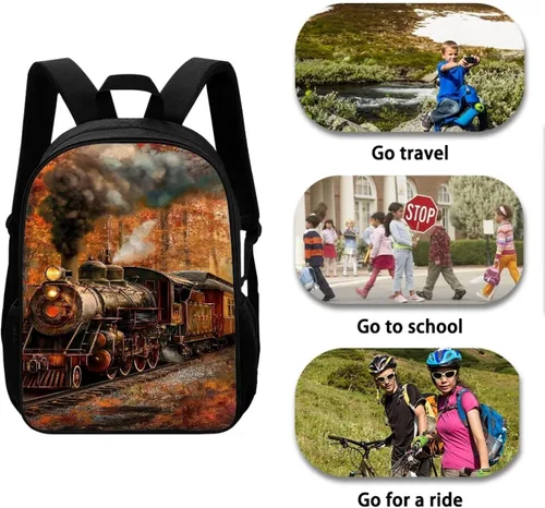 Vista 117 de HUGS IDEA Los animales frescos 3D niños escuela libro bolsa niños impresión mochilas, Baloncesto, Moderno