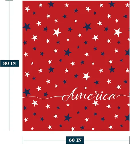 Vista 33 de YeeJu Manta de bandera estadounidense para bebé, patriótica para el 4 de julio, Día de los Caídos, 4 de julio, manta de forro polar para niños