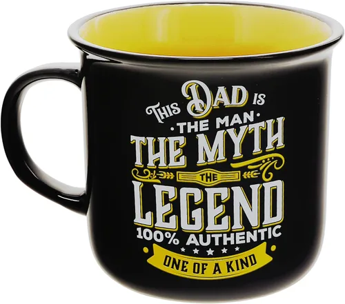 Vista 6 de Pavilion Gift Company - Dad The Legend - Taza de cerámica de 13 onzas, taza de café de doble cara, regalo del día del padre, 1 unidad, paquete de 1
