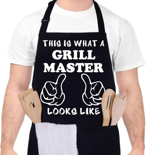 Vista 8 de Delantal divertido para hombres BBQ Grill Cooking Delantal