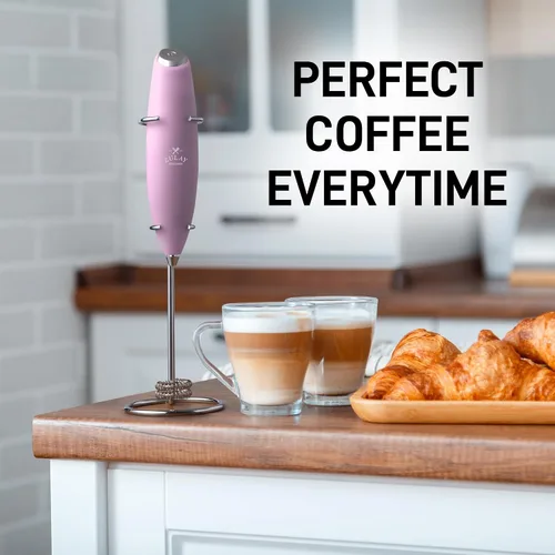 Vista 38 de Zulay Milk Boss Espumador de leche potente manual, hace espuma para latte, batidor para mezclar bebidas, café, miniespumador para capuchino, frappé