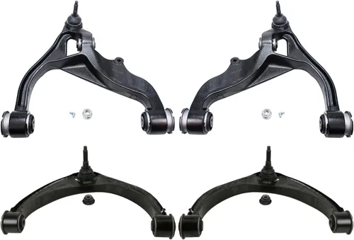 Vista 88 de Detroit Axle - 4 piezas de brazos de control traseros para Ford C-Max, Focus, Mazda 3 5, Volvo C30, C70, S40, V50, 4 brazos de control superiores e