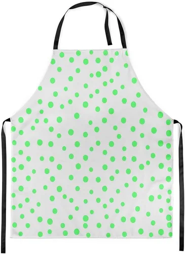 Vista 36 de jejeloiu Delantal de lunares rojos y blancos para mujeres y hombres, de 26 x 31 pulgadas, diseño retro de lunares