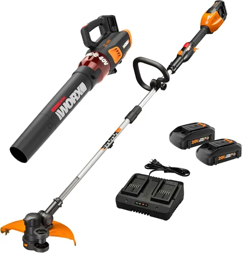 Vista 3 de WORX Cortadora eléctrica de hilo y bordeadora de césped de 15 pulgadas, con cable, WG119