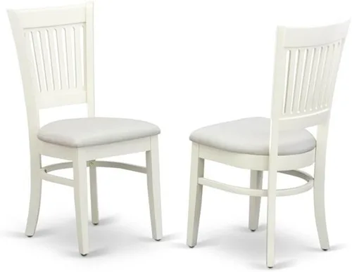Vista 4 de East West Furniture OXVA3-LWH-C - Juego de muebles de comedor de 3 piezas contiene una mesa de cocina cuadrada y 2 sillas de comedor tapizadas