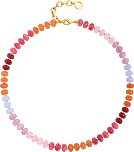 Vista 34 de Aobei Pearl - Gargantilla de oro de 18 quilates con cadena de clip, cadena de bolas y dijes perlas barrocas biwa para mujeres Cadena de estación
