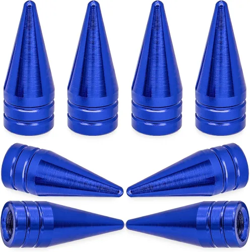 Vista 62 de 4 piezas de tapas de válvula de rueda con forma de punta, válvula de rueda de aleación de aluminio con punta, cubiertas universales de válvula