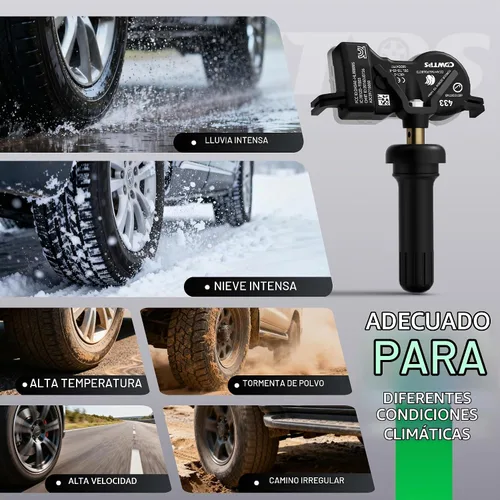 Vista 7 de CDWTPS Sistema de monitoreo de presión de neumáticos TPMS Sensor 68252493AB 433HMz Fit Dodge Jeep (1 paquete) Chrysler 200, Pacifica