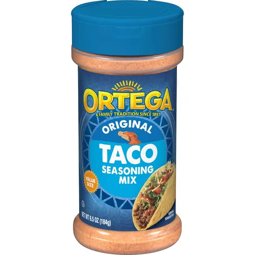 Vista 4 de Ortega Seasoning Mix, 40% menos de Taco de sodio, 6.5 onzas