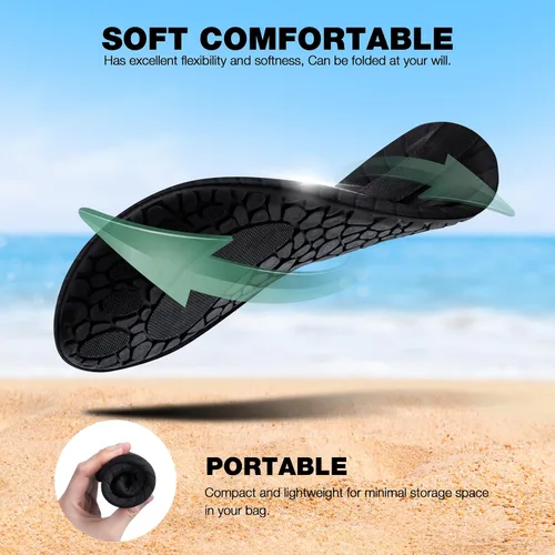 Vista 5 de SIMARI Zapatos de Agua para Hombre y Mujer, Calcetines Acuáticos para Playa, Pies Descalzos, Secado Rápido, Aerobics Acuáticos, Natación, Piscina