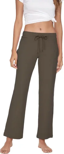 Vista 17 de U2SKIIN Pantalones de pijama para mujer, suaves, de algodón, cómodos, para dormir, para mujer Negro
