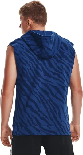 Vista 3 de Under Armour mens Under Armour Men's Project Rock Rival Fleece Sleeveless Hoodie Full-zip