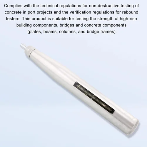 Vista 2 de Concrete Rebound Hammer Tester, 50-80Mpa Resiliometer Test Meter Tool, 9.8J (1Kgf.m) Nominal Impact Kinetic Energy, 140mm Hammer Stroke, for