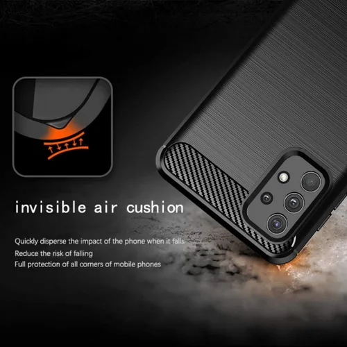 Vista 5 de Osophter Funda para Galaxy A32 4G, Samsung A32 4G con protector de pantalla, absorción de golpes, flexible de goma de poliuretano termoplástico