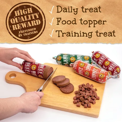 Vista 3 de Happy Howie's Rollo de Carne Suave para Premios – Rollos de Comida Suave para Perros, Ingredientes Naturales, para Todos los Perros, Hecho en EE.UU.