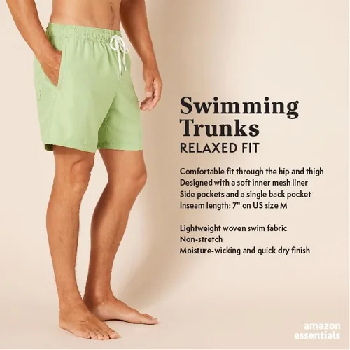 Vista 2 de Tienda Essentials - Traje de baño para hombre, secado rápido, de 7pulgadas