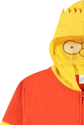 Vista 3 de The Simpsons Disfraz de Bart Simpson con capucha para niños, disfraz de Bart, Homer, Lisa, Krusty y Marge, disfraz de cosplay con capucha