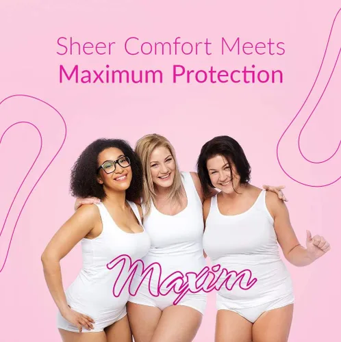 Vista 2 de Maxim® Pantiliners ultra finos de algodón puro sin cloro, sin perfume, absorción de luz, ajuste seguro, forma anatómica/cacahuetes, envoltura