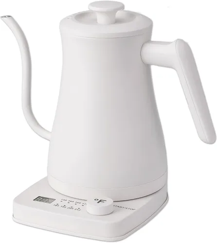 Vista 8 de Hervidor Eléctrico de 1.0 L de 1500 W con Pico de Ganso - Interior de Acero Inoxidable - Ebullición Rápida - Apagado Automático, Protección Contra