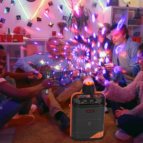 Vista 5 de Luces de fiesta activadas por sonido con control remoto, lámpara