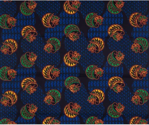 Vista 2 de Tela de algodón africana de impresión de cera Ankara de 6 yardas usada para ropa de fiesta artesanía DIY costura textiles 24FS1605
