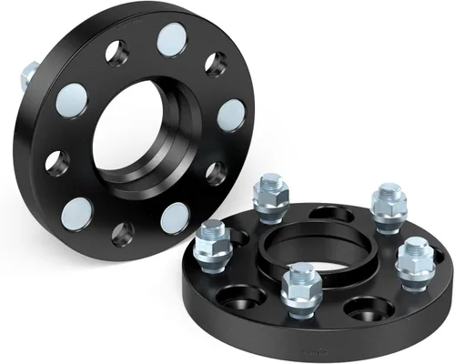 Vista 5 de 2 separadores de rueda – Patrón de pernos de 5 X 114.3 mm - 64.1 mm de diámetro., 25mm (1"), Negro