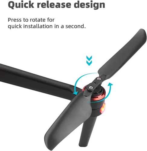 Vista 2 de Hélices de bajo ruido compatibles con Autel Robotics EVO II/Pro/EVO 2 Pro/EVO 2 Pro/EVO 2 Drone Hélices cuchillas de liberación rápida alas