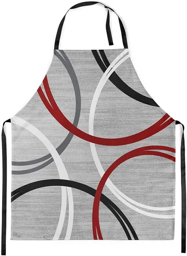 Vista 35 de Castle Fairy Delantal de cocina geométrico en espiral, moderno delantal impermeable con rayas simples para adultos (sin bolsillo), 31 x 26 pulgadas