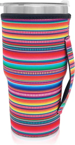Vista 116 de Fundas Aislantes de Neopreno Portavasos con Asa para Vasos Tumbler de 20oz, Funda Reutilizable para Café Helado Para Tazas de Café de 30oz - 32oz