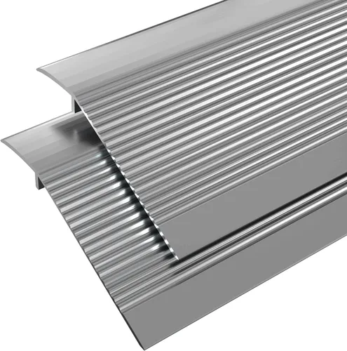 Vista 10 de Tira de transición de piso de metal, umbral de aluminio para puertas, para espacio de 0.4″ a 1.6″, para puertas, azulejos, madera, vinilo Negro