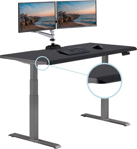 Vista 15 de Vari ComfortEdge - Escritorio de pie ajustable de 40 x 26 pulgadas, pequeño escritorio eléctrico de pie VariDesk para apartamento, dormitorio u