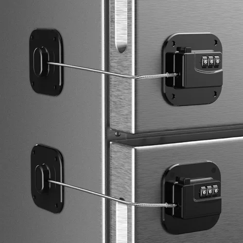 Vista 17 de Cerradura para refrigerador Himake, cerradura de combinación para gabinetes de refrigerador