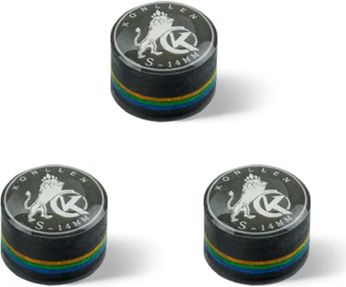 Vista 13 de KONLLEN Puntas de Taco de Piscina 9 Capas Arcoíris para Billar (Durezas SX/SS/S/M/MH/H) (Tamaño 11mm/14mm) Punta de Taco de Piscina con Junta