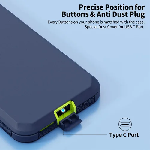 Vista 5 de Jiunai Funda para Moto G Power 2021, 3 piezas, armadura resistente, a prueba de golpes, híbrida de doble capa, protección contra caídas, resistente