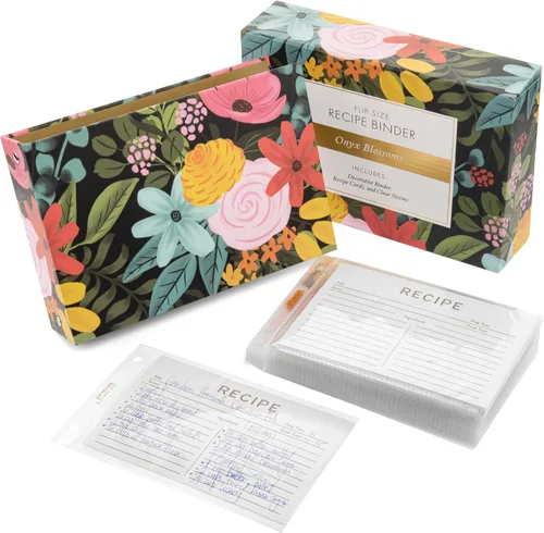 Vista 8 de Jot & Mark Carpeta de recetas para tarjetas 4x6 — Receta de vajilla culinaria de 3 anillos 6 Customizable Tab Dividers for 8.5x11 3-Ring Recipe