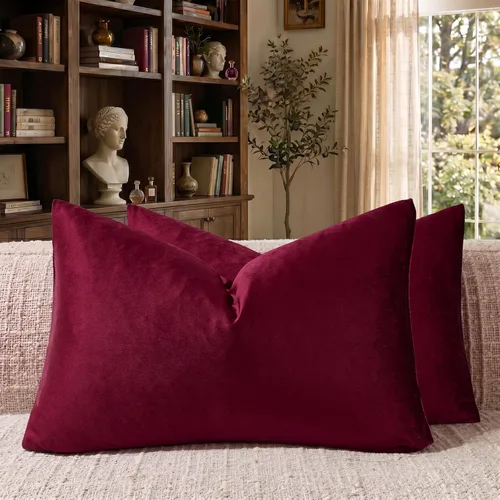Vista 59 de GIGIZAZA Juego de 2 fundas de almohada doradas de terciopelo de 20 x 20 pulgadas para sofá Almohadas para sofá, tela texturizada suave de 9.88