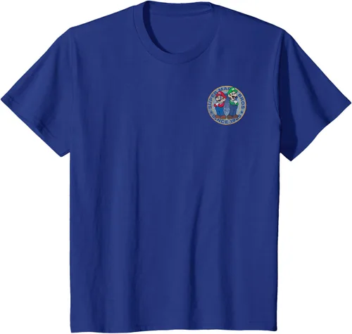 Vista 14 de Super Mario Bros Luigi Left Chest Since 1985 - Camiseta gráfica Negro