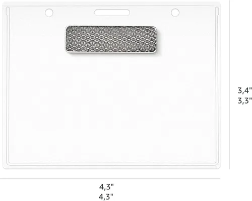 Vista 4 de Amazon Basics Soporte magnético horizontal para tarjetas de nombre, paquete de 100, transparente
